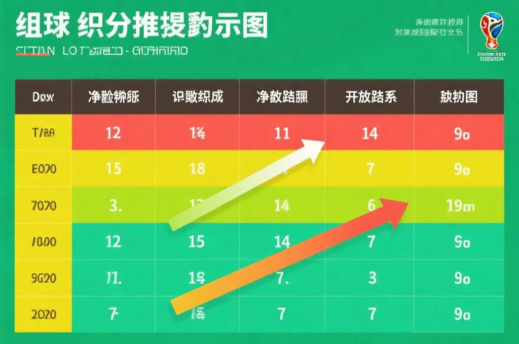 世界杯小组积分榜推演示意图